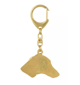 Azawakh - Vergoldeter Schlüsselanhänger mit Hund, Handtaschenschmuck, Luxus-Accessoire der Marke Art-Dog