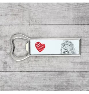 Barbet, French Water Dog - bottle opener with a dog, personalized fridge opener, unique gift for a man by Art-Dog brand