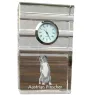 Pinscher autrichien - une horloge en verre avec une photo, une photo de chien dans un cristal, une horloge de bureau personnalisée de la marque Art-Dog