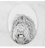 Barbet - une plaque commémorative avec une photo de chien, une plaque funéraire avec une impression, une plaque ovale personnalisée de la marque Art-Dog