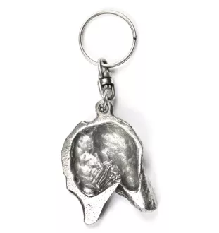 Azawakh II - Versilberter Anhänger mit einem Hund in einer dekorativen Box, Handtaschenschmuck, Rucksackanhänger der Marke Art-Dog