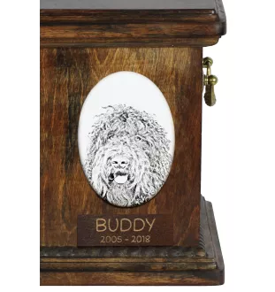 Barbet - une plaque commémorative avec une photo de chien, une plaque funéraire avec une impression, une plaque ovale personnalisée de la marque Art-Dog
