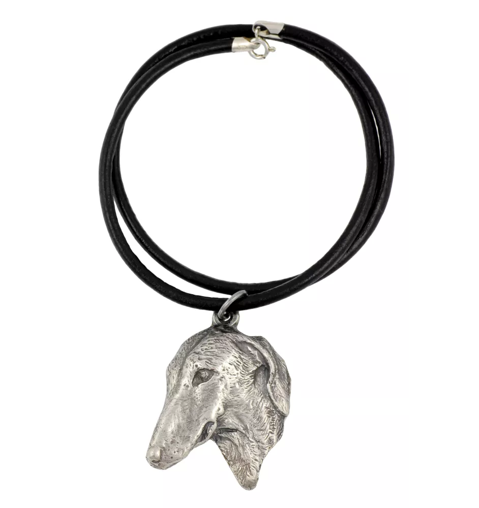 Azawakh II - Halskette mit Hund, versilberter Anhänger für Hundefans, einzigartiger Schmuck der Marke Art-Dog