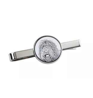 Barbet, French Water Dog - tie clip with a dog, personalized tie clip, a unique gift for a man from the Art-Dog brand