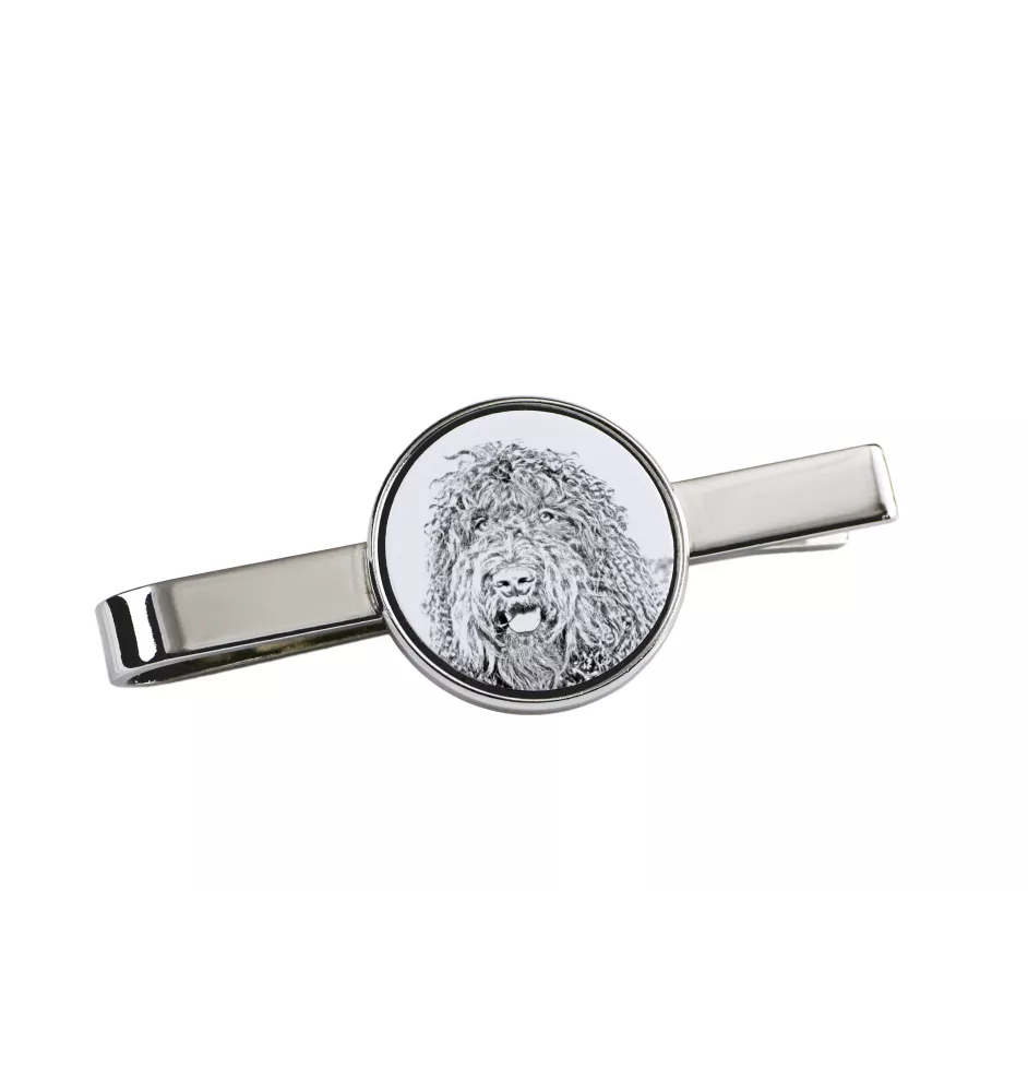 Barbet, Französischer Wasserhund - Krawattenklammer mit Hund, personalisierter Krawattenclip, einzigartiges Geschenk für Männer von der Marke Art-Dog