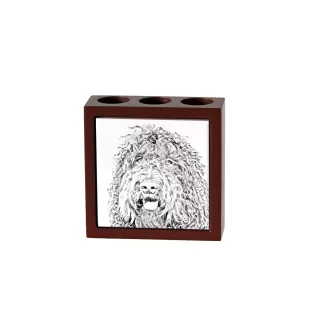 Barbet - porte-stylo avec chien, organiseur de bureau avec impression, décoration de bureau personnalisée de la marque Art-Dog