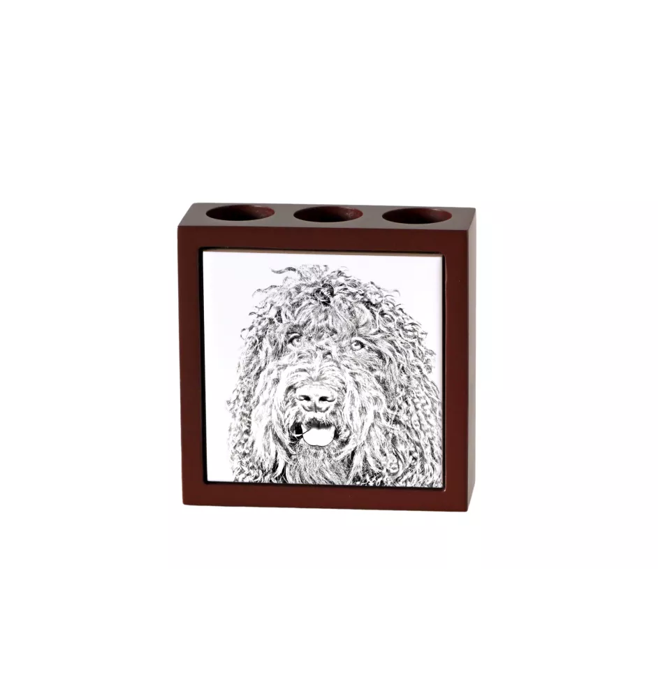 Barbet - porte-stylo avec chien, organiseur de bureau avec impression, décoration de bureau personnalisée de la marque Art-Dog