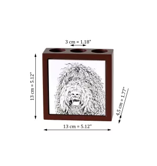 Barbet - porte-stylo avec chien, organiseur de bureau avec impression, décoration de bureau personnalisée de la marque Art-Dog