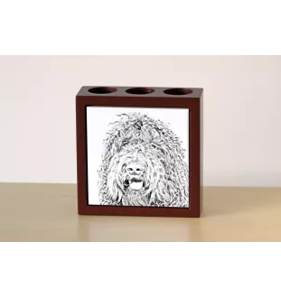 Barbet - porte-stylo avec chien, organiseur de bureau avec impression, décoration de bureau personnalisée de la marque Art-Dog