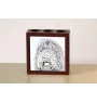Barbet, French Water Dog - pen holder with a dog, desk organizer with a print, personalized desk decoration from the Art-Dog brand.