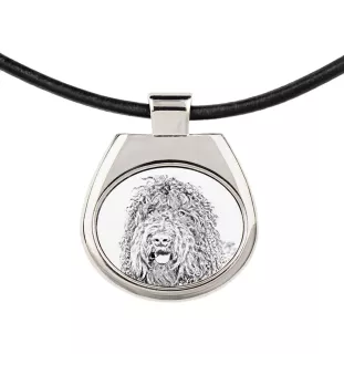 Barbet, French Water Dog - dog necklace, personalized pendant with a photo, unique necklace for women and men by Art-Dog brand
