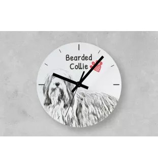 Barbet, Französischer Wasserhund - Wanduhr mit Hund, Regal Uhr mit Druck, personalisierte Hausdekoration von Art-Dog.