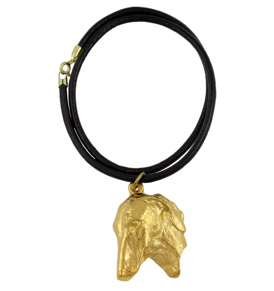 Azawakh II - Hundehalsband, vergoldeter Anhänger für Hundefans, einzigartiger Schmuck der Marke Art-Dog