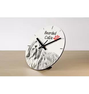 Barbet - horloge murale avec chien, horloge de table avec impression, décoration personnalisée de la maison de la marque Art-Dog