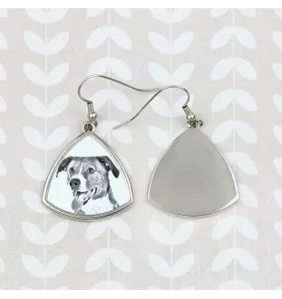 Pinscher autrichien - boucles d'oreilles avec chien, boucles d'oreilles pendantes avec photo, bijoux personnalisés avec impression de la marque Art-Dog