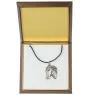 Azawakh, Tuareg Sloughi II - Dog necklace in gift box, silver-plated locket for dog fan, striking pendant by Art-Dog brand