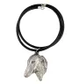 Azawakh II - Hundehalsband in Geschenkbox, versilbertes Medaillon für Hundefans, markanter Anhänger der Marke Art-Dog