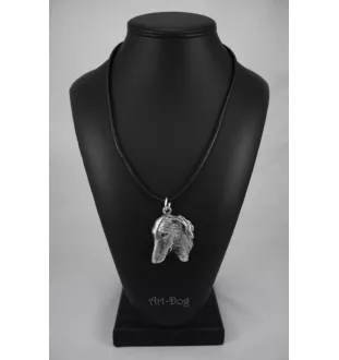 Azawakh, Tuareg Sloughi II - Dog necklace in gift box, silver-plated locket for dog fan, striking pendant by Art-Dog brand