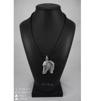 Azawakh, Azawagh II - Collier de chien dans une boîte cadeau, médaillon argenté pour fan de chien, pendentif remarquable de la marque Art-Dog