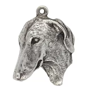 Azawakh, Azawagh II - Collier de chien dans une boîte cadeau, médaillon argenté pour fan de chien, pendentif remarquable de la marque Art-Dog