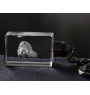 Barbet - Porte-clés en cristal avec photo de chien, porte-clés lumineux, cadeau unique de la marque Art-Dog