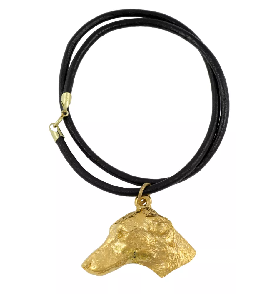 Azawakh, Tuareg Sloughi - Dog necklace, gold-plated pendant for dog fan, unique jewellery by Art-Dog brand