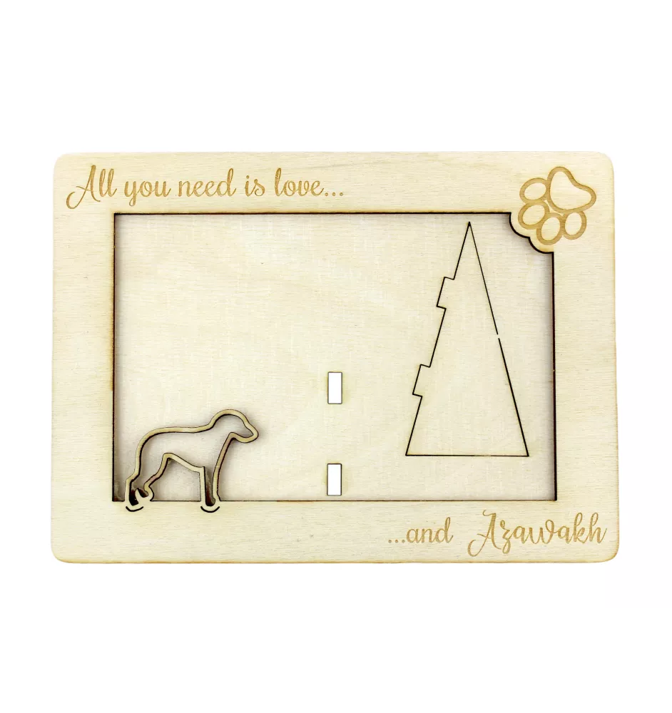 Azawakh, Tuareg Sloughi - Photo frame, engraved wooden frame, a lovely gadget for the dog lover by Art-Dog