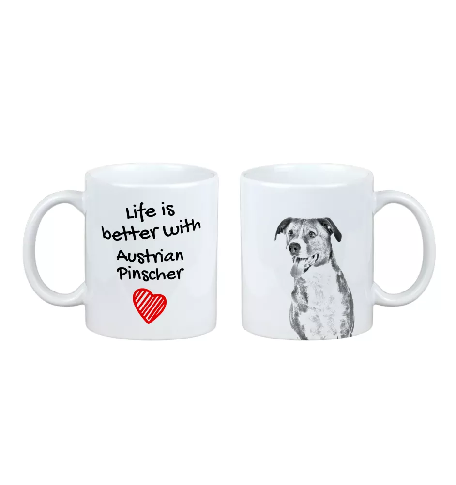 Österreichischer Pinscher - Tasse mit Hund, Tasse mit Bild, personalisiertes Geschenk der Marke Art-Dog