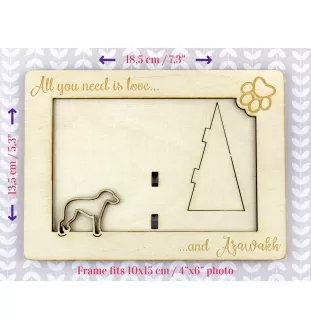 Azawakh, Tuareg Sloughi - Photo frame, engraved wooden frame, a lovely gadget for the dog lover by Art-Dog