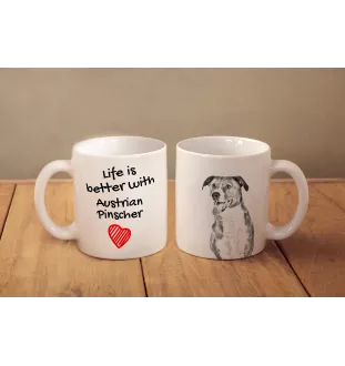 Austrian Pinscher, Österreichischer Pinscher - cup with a dog, cup with a photo, personalized gift from the Art-Dog brand
