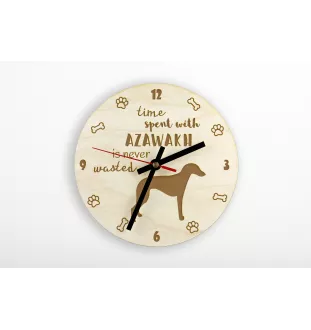 Azawakh - Uhr mit Hund, Holzuhr mit Gravur, personalisierte Uhr von Art-Dog