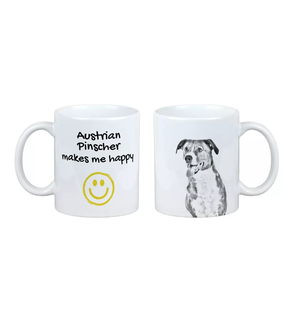 Österreichischer Pinscher - Tasse mit Hund, fröhliche Tasse für Hundeliebhaber, personalisiertes Geschenk der Marke Art-Dog