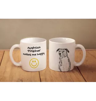 Austrian Pinscher, Österreichischer Pinscher - cup with a dog, cheerful cup for a dog lover, personalized gift from the Art-Dog brand
