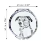 Österreichischer Pinscher - Taschenspiegel mit Hund, personalisierter Taschenspiegel, kompakter Spiegel mit Art-Dog-Logo