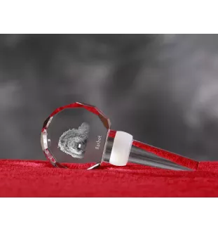 Barbet - Bouchon de bouteille en cristal, bouchon de vin unique avec photo, cadeau personnalisé pour sommelier par la marque Art-Dog