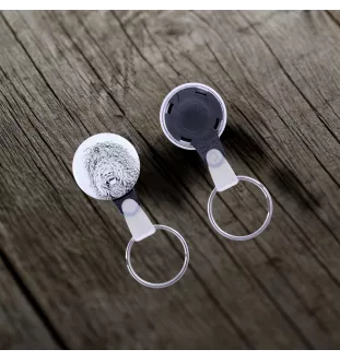 Barbet, Französischer Wasserhund - Schlüsselanhänger mit dem Bild eines Hundes, Anhänger mit dem eigenen Grafikdesign der Marke Art-Dog