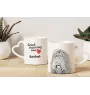 Barbet, French Water Dog - cup with a dog, adorable cup with a heart-shaped handle, universal gift from the Art-Dog brand