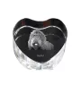 Barbet, French Water Dog - a photo of a dog in crystal, crystal heart, unique photo frame from the Art-Dog brand