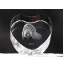 Barbet, French Water Dog - a photo of a dog in crystal, crystal heart, unique photo frame from the Art-Dog brand