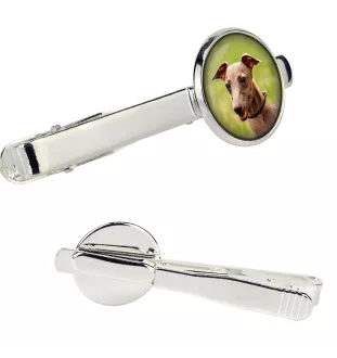 Chart afrykański spinka do krawata w pudełku ze zdjęciem Art-Dog