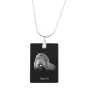 Barbet, French Water Dog - Crystal pendant with dog, silver necklace with photo, personalised pendant by Art-Dog brand