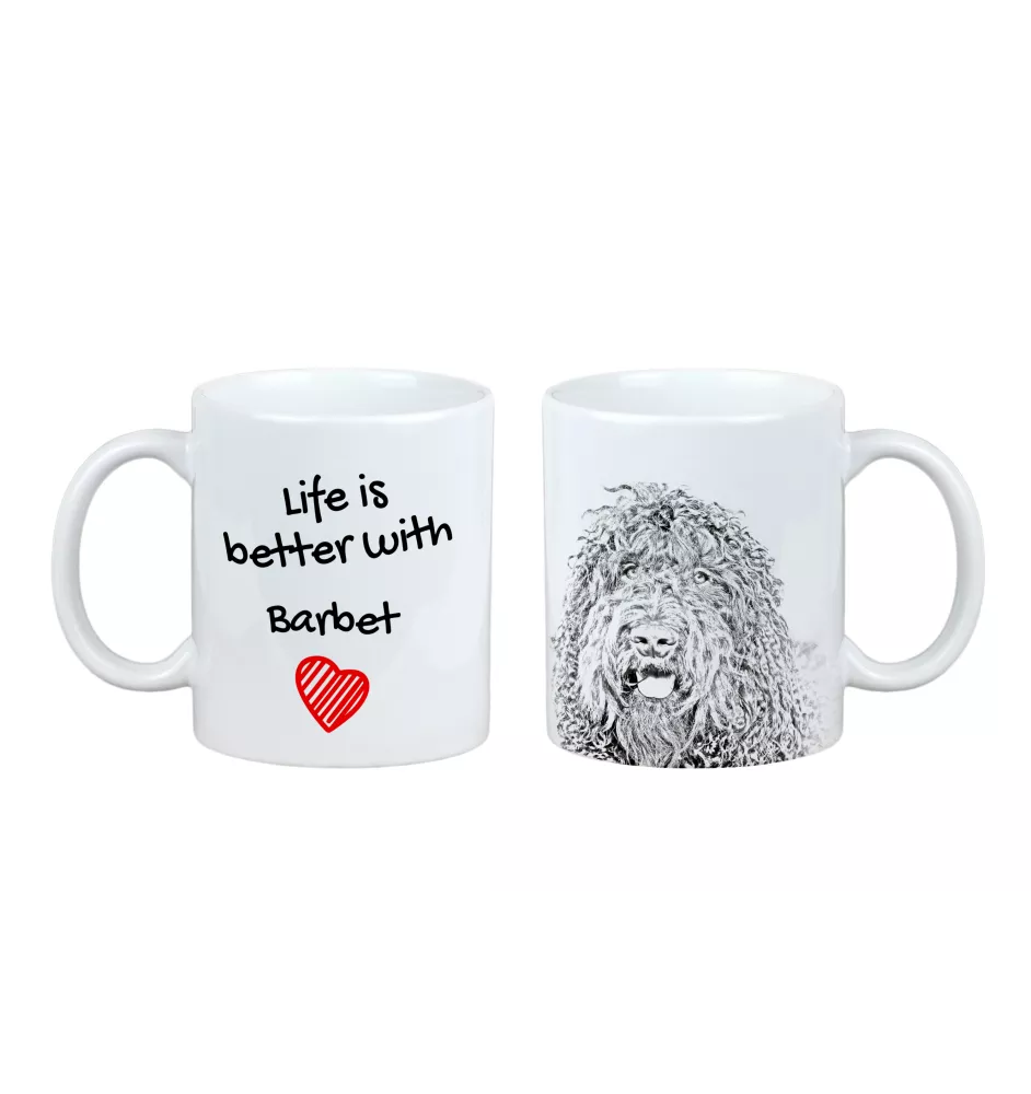 Barbet, French Water Dog - cup with a dog, cup with a photo, personalized gift from the Art-Dog brand