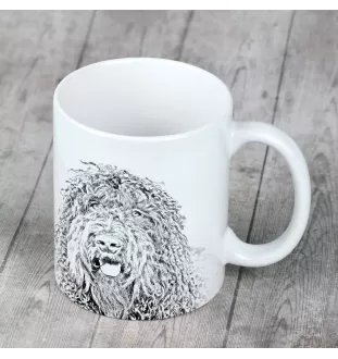 Barbet, Französischer Wasserhund - Tasse mit Hund, fröhliche Tasse für Hundeliebhaber, personalisiertes Geschenk der Marke Art-Dog