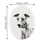 Azawakh, Tuareg Sloughi - commemorative plaque with a photo of a dog, tombstone with a print, personalized oval plaque from the Art-Dog brand