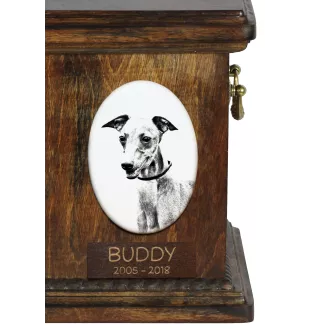 Azawakh - Gedenktafel mit einem Foto eines Hundes, Grabplatte mit Druck, personalisierte ovale Platte der Marke Art-Dog