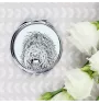 Barbet, French Water Dog - Pocket mirror with a dog, personalized mirror for a purse, compact mirror with Art-Dog brand print.