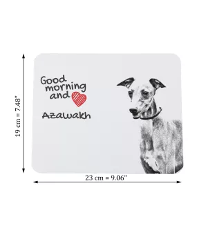 Azawakh - Mauspad mit Druck, personalisiertes Mauspad mit Hund, einzigartiges Gadget für Büroangestellte von Art-Dog.