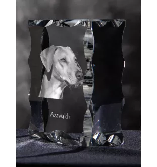 Azawakh, Azawagh - cristal avec photo de chien, statuette en verre avec photo, cadre exceptionnel avec photo de la marque Art-Dog