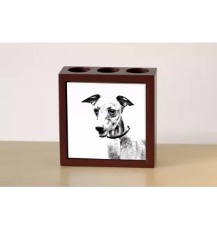 Azawakh - Stifthalter mit Hund, Schreibtischorganizer mit Aufdruck, personalisierte Schreibtischdekoration der Marke Art-Dog