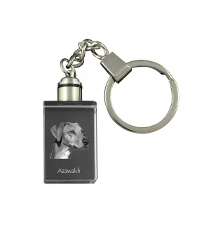 Azawakh - Schlüsselanhänger aus Kristall mit Hundefoto, beleuchteter Schlüsselanhänger, einzigartiges Geschenk der Marke Art-Dog
